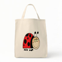 cute goofy cartoon grinning little ladybug bags