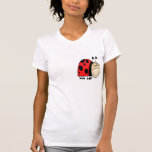 cute goofy cartoon grinning little ladybug tees