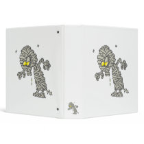 cute goofy mummy cartoon character 3 ring binders