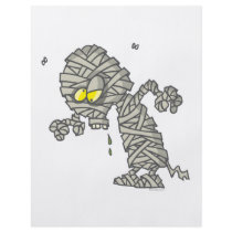cute goofy mummy cartoon character flyer