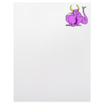 Cute Goofy Purple Dragon Letterhead Design