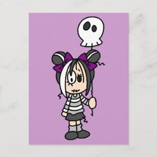 Cute Goth Girl zazzle_postcard