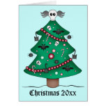 Cute gothic Christmas tree Card