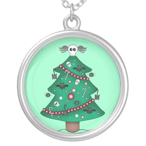 Cute gothic Christmas tree Custom Necklace