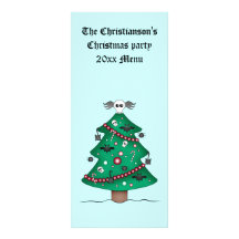 Cute gothic Christmas tree Rack Card Template