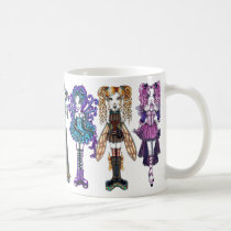 fairy, faery, faerie, fae, fairies, fantasy, pink, purple, gold, teal, gothic, emo, tribal, fusion, dragonfly, butterfly, rainbow, tattoos, pigtails, myka, jelina, kayla, maegan, piper, melita, demi, sadie, haylee, characters, Mug with custom graphic design
