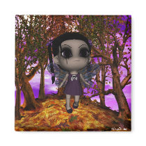 Cute Gothic Fairy Girl Flying 2 magnets