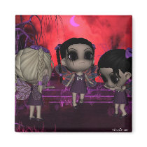 Cute Gothic Fairy Trio 2 magnets