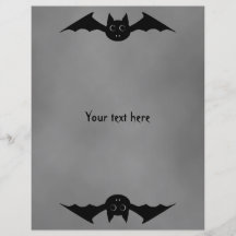 Cute gothic Halloween vampire bat with big eyes Flyers