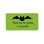 Cute gothic Halloween vampire bat with big eyes Address Label