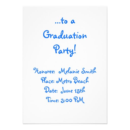 Cute Graduation Party Invitation