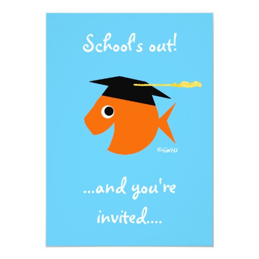 Cute Graduation Party Invitation Customizable 5" X 7" Invitation Card