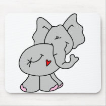 Cute Gray Elephant mousepads