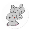 Cute Gray Elephant stickers