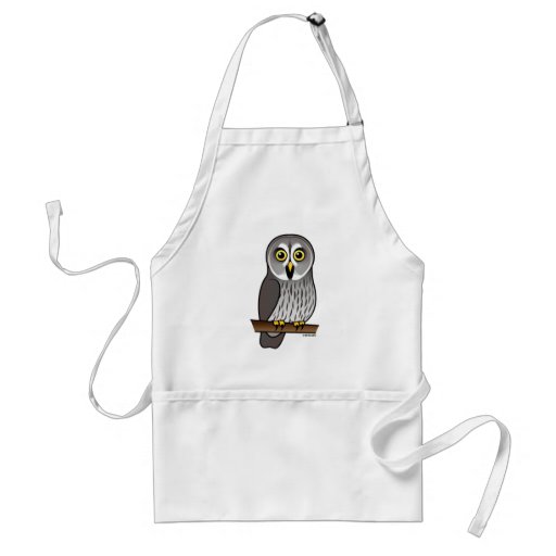 Cute Great Grey Owl Aprons