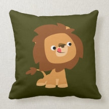 Cute Greedy Cartoon Lion Pillow
