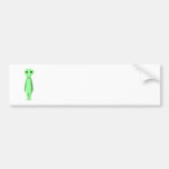 Cute Green Alien. Cartoon. Bumper Sticker