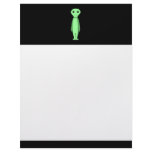 Cute Green Alien. Cartoon. Personalized Letterhead