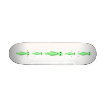 Cute Green Alien. Cartoon. Skate Decks