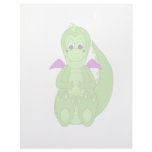 Cute Green And Purple Dragon Letterhead Design