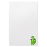 Cute Green And Purple Dragon Stationery Design