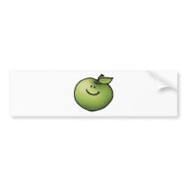 Cute green apple bumper stickers