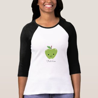Cute Green Apple Fruit Love Tee Shirt