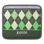 Cute Green Argyle Pattern iPad Sleeves