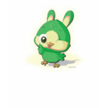 Cute Green Bird Funny Cartoon Character T-shirt
