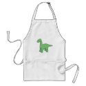 Cute Green Brontosaurus aprons by blackunicorn Cute Green Brontosaurus aprons