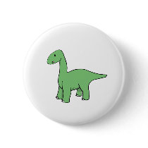Cute Green Brontosaurus Pin