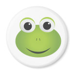Cute Green Cartoon Frog Magnet