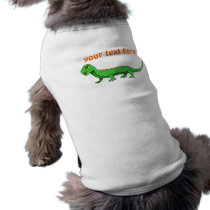 Cute Green Cartoon Lizard Kids Reptile Pet Shirt