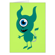 Cute Green Cyclops cards