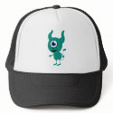 Cute Green Cyclops hats by QueenHare Cute Green Cyclops hats
