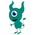 Cute Green Cyclops t-shirts by QueenHare Cute Green Cyclops t-shirts