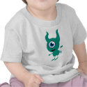 Cute Green Cyclops t-shirts by QueenHare Cute Green Cyclops t-shirts