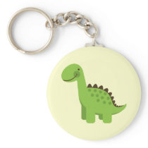 Cute Green Dinosaur Keychain