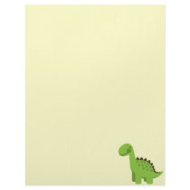 Cute Green Dinosaur letterhead