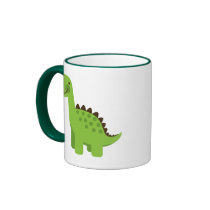Cute Green Dinosaur Mugs