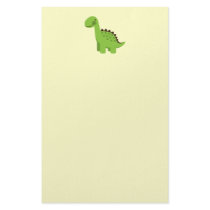 Cute Green Dinosaur Personalized Stationery