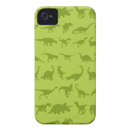 Cute Green Dinosaurs Patterns for Boys Case-Mate iPhone 4 Cases