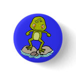 Cute green frog buttons
