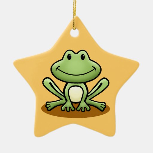 cute green frog double sided star ceramic christmas cute green frog double sided star ceramic christmas
