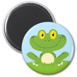 Cute Green Frog magnet