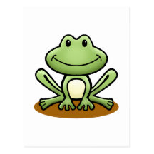 Cute Green Frog Post Card