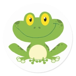 Cute Green Frog sticker