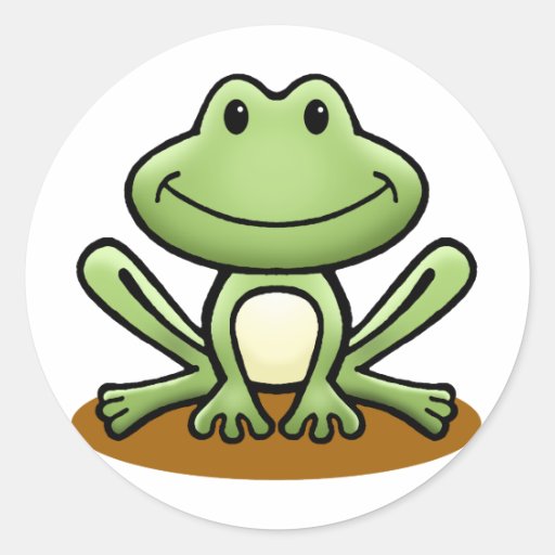 Cute Green Frog Stickers