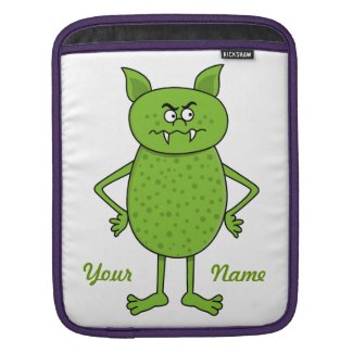 Cute green goblin cartoon sleeves for iPads
