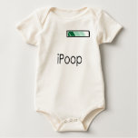 Cute Green iPoop Battery Infant & Baby Art T-Shirt